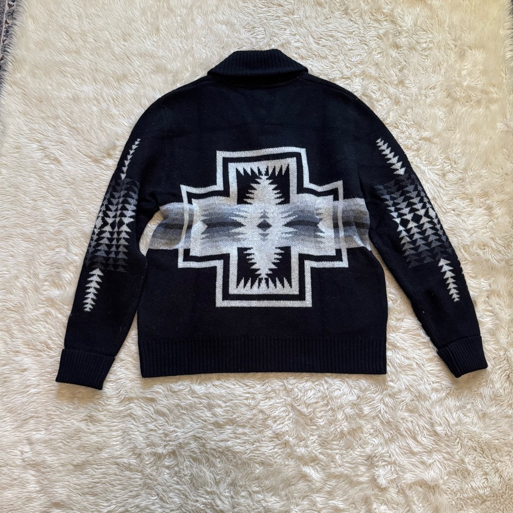 NWT Pendleton Men’s Harding Zip Lambswool Cardigan - Size Medium - Picture 7 of 9